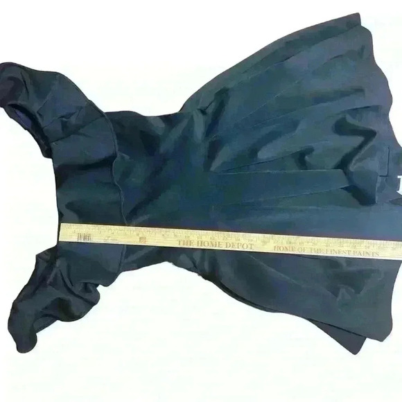 Halston Fit and Flare Pleated Dress Size 2 Navy Special Occasion Semi Formal - Picture 10 of 15